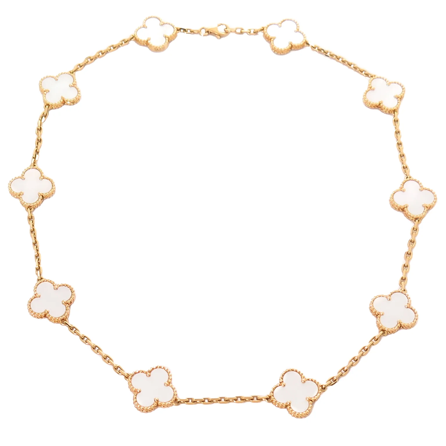 Van Cleef & Arpels Alhambra Ten Motif Mother of Pearl Necklace