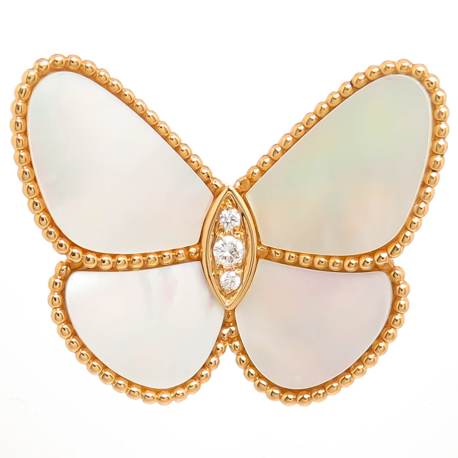Van Cleef & Arpels Large Mother of Pearl Butterfly Brooch