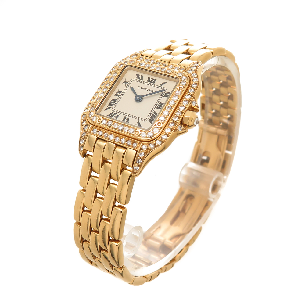 Cartier Trocadero Ladies Yellow Gold and Diamond Quartz Bracelet