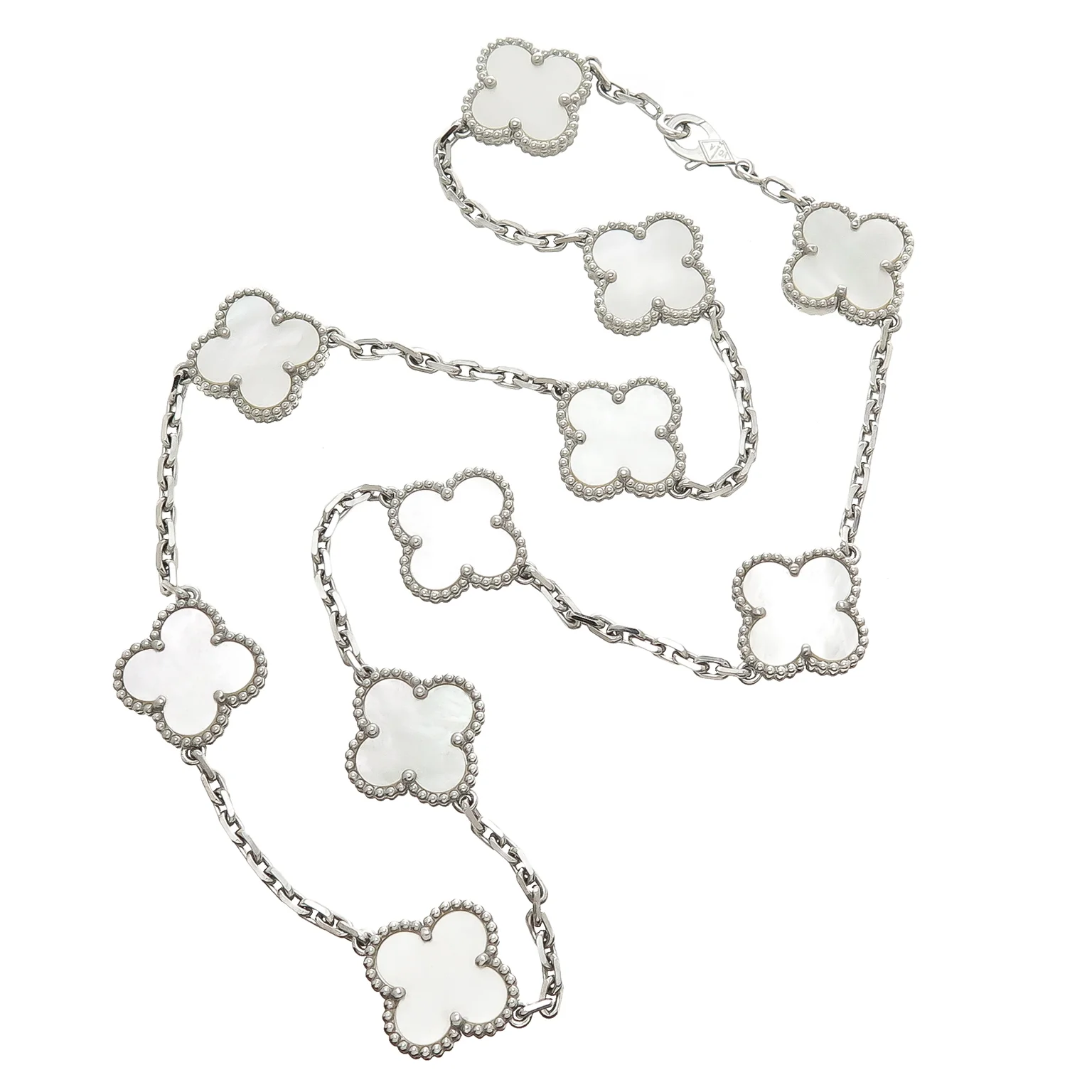 Van Cleef & Arpels Alhambra Mother of Pearl Gold Classic Necklace