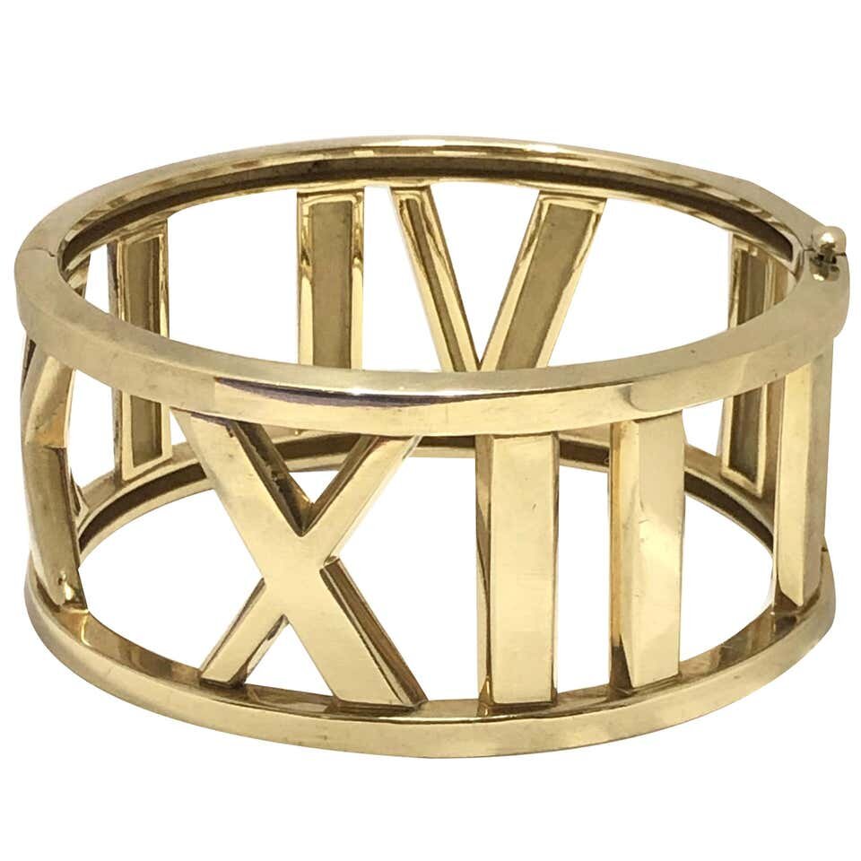 Tiffany & Co., Jewelry, Tiffany Roman Numeral Atlas Bangle 8 K Yellow  Gold