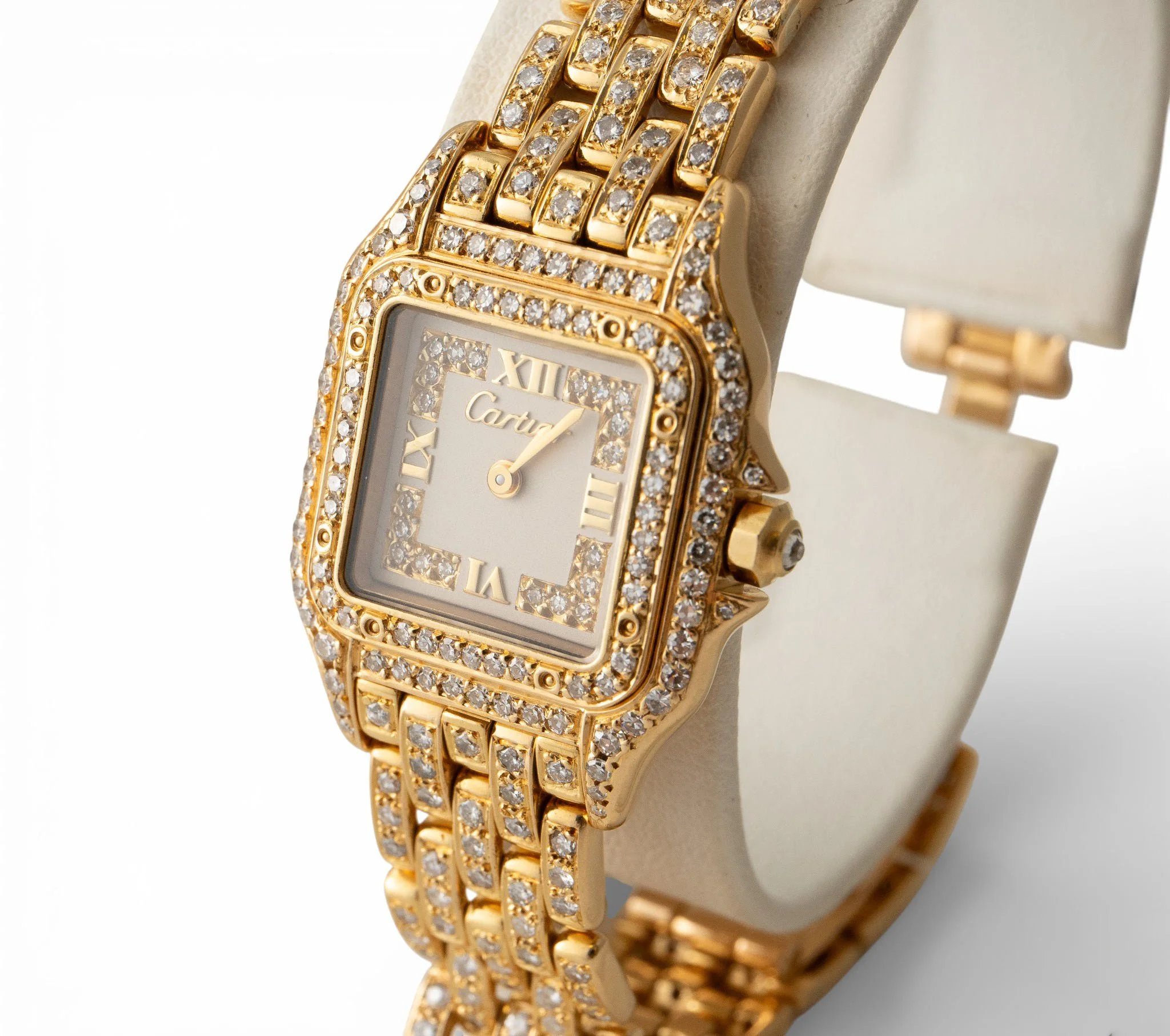 Cartier Panther Yellow Gold and Diamond set Ladies Wrist Watch
