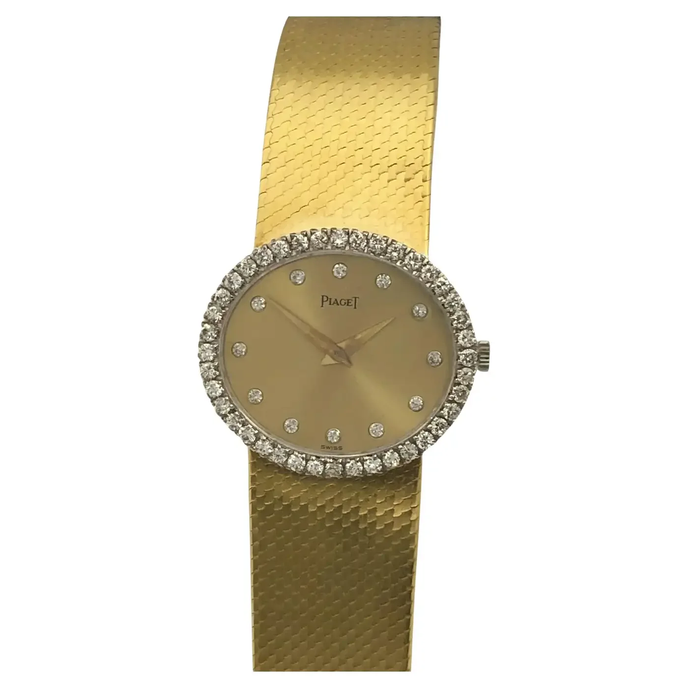 Piaget Ladies Yellow Gold and Diamond Bracelet Wrist Watch