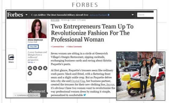 CO-FOUNDED FASHION START UP SEYRUE PRESS IN FORBES
