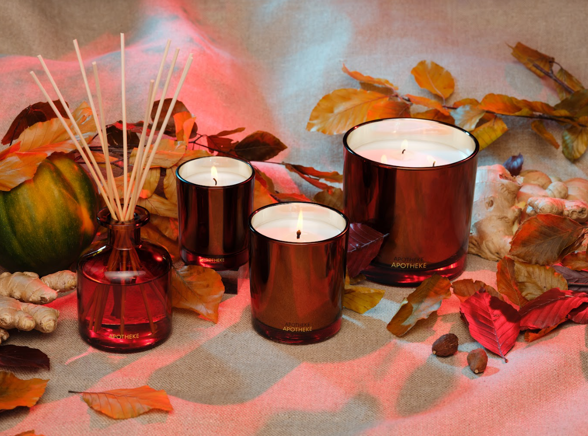 Styled Scene – Black Cherry Candle Setup