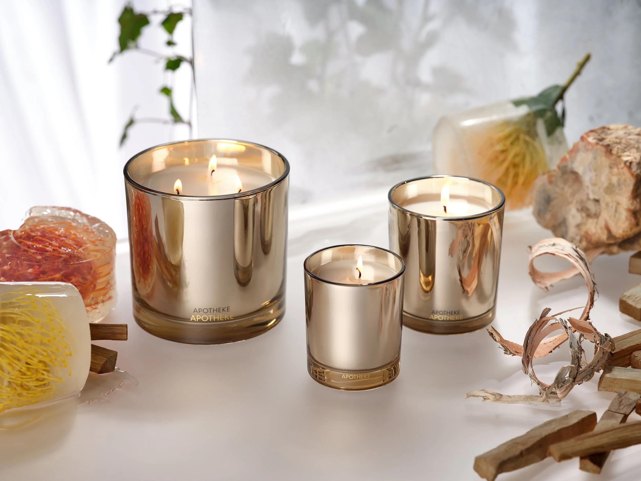 Styled Scene - Elegant Frozen Gorgeous floral candle arrangement