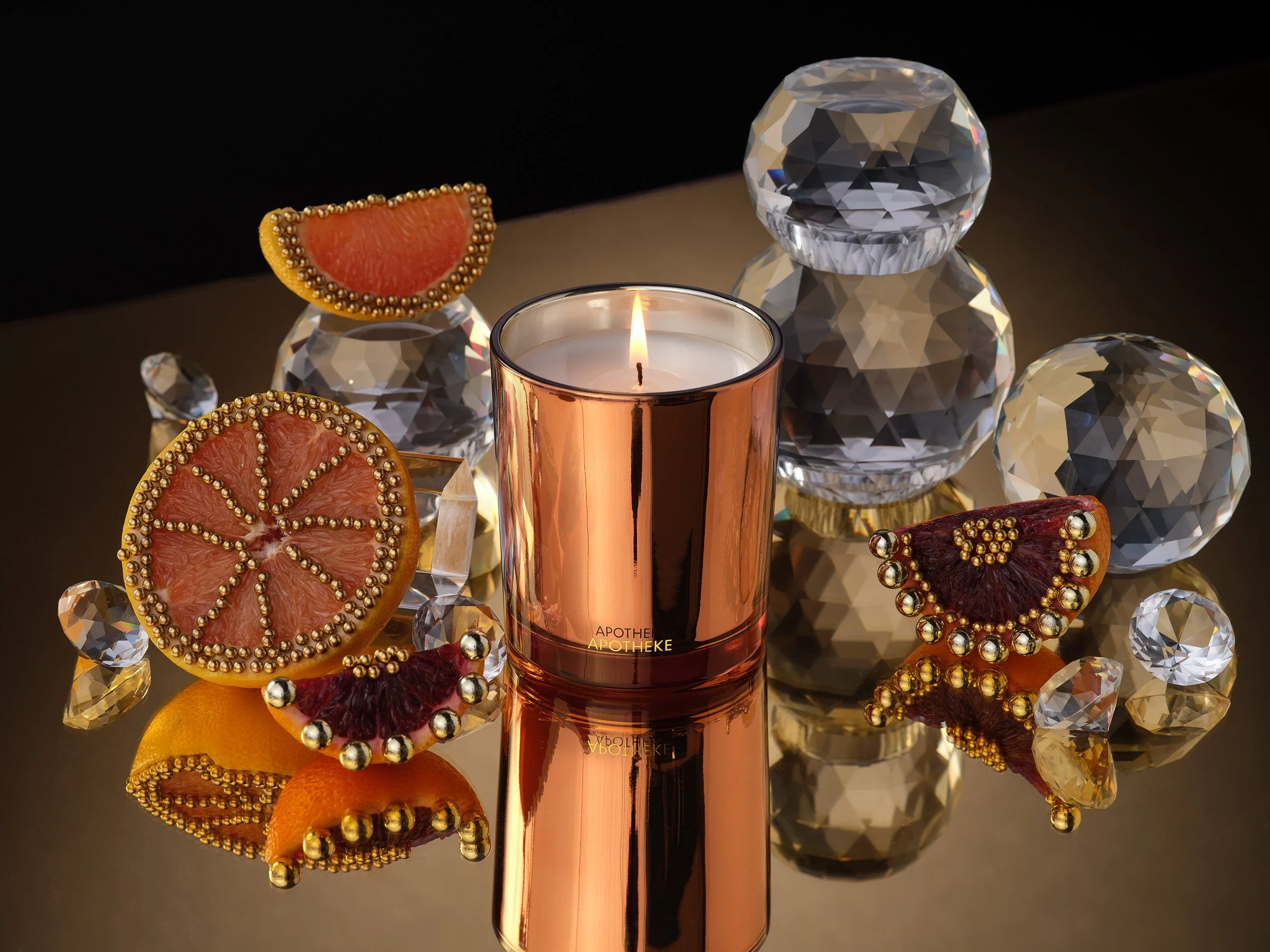 Styled Scene - Citrus Candles for ambiance 