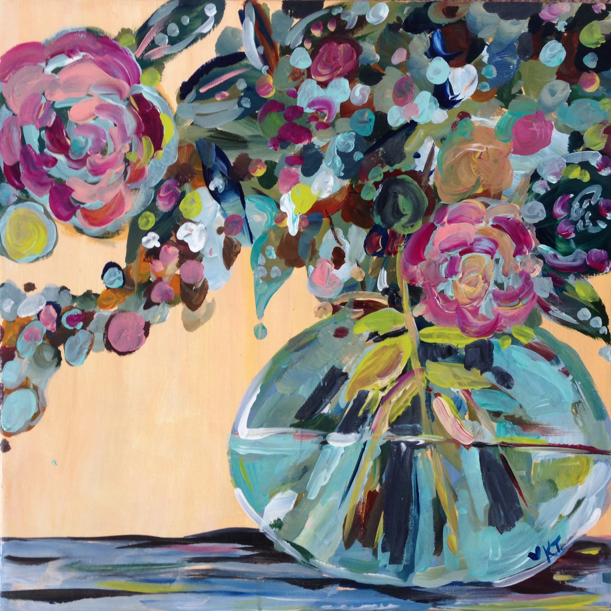 One of my favorite color-combination paintings. Colors are so fun!