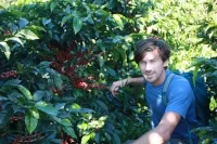 Marc, on his first and only trip to origin in Costa Rica. We hope to make more of these trips someday.