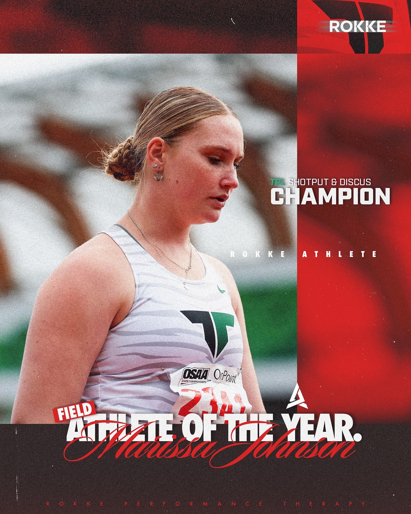 &gt; TRL Shot + Disc Champion
&gt; Co-Field Athlete of the Year
&mdash;
@marissajo1808 is LIKE THAT!!! Congrats on your season! #ROKKEFAM