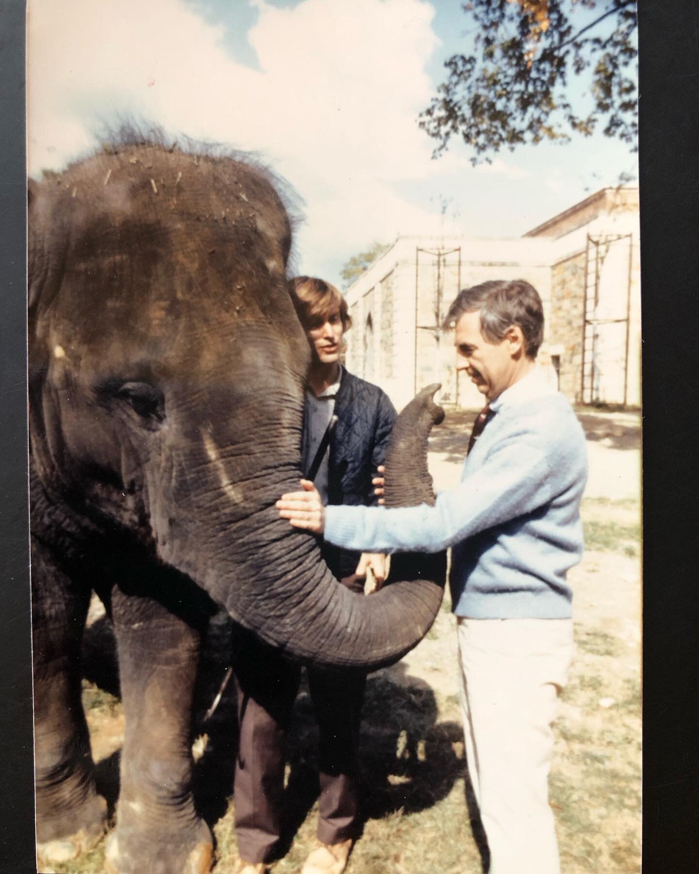Here is a picture of Mister Rogers and my dad at the National zoo for your viewing pleasure.