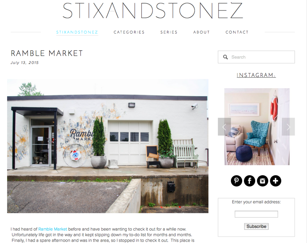 STIX AND STONEZ BLOG - JULY 2015