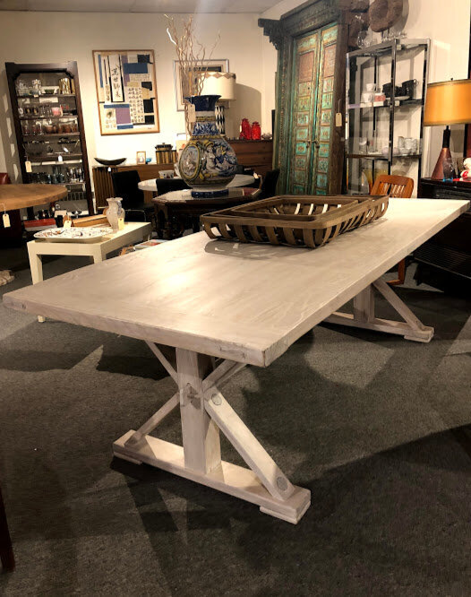 Large reclaimed wood dining table