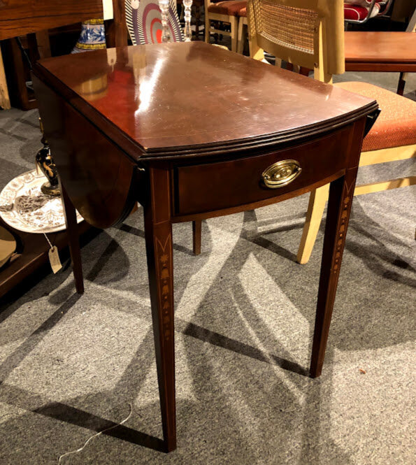 Small drop leaf mahogany side table