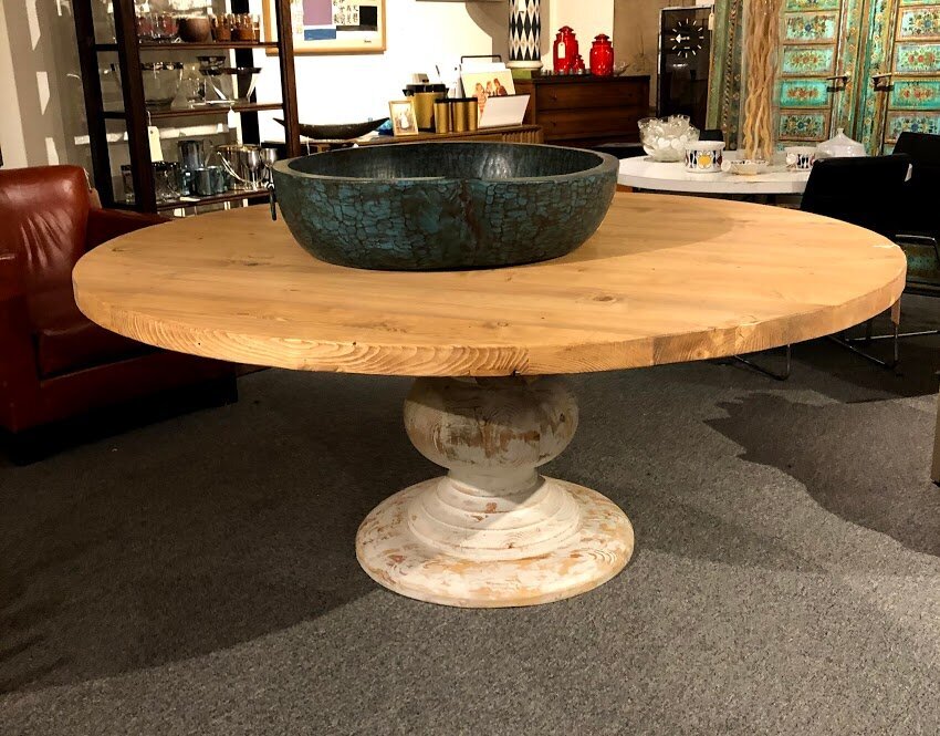 Large round dining table