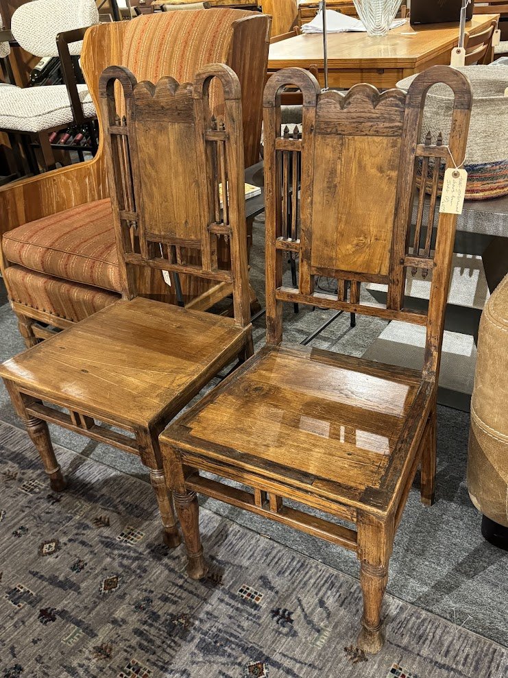232 Pair of Vintage Indian Chairs