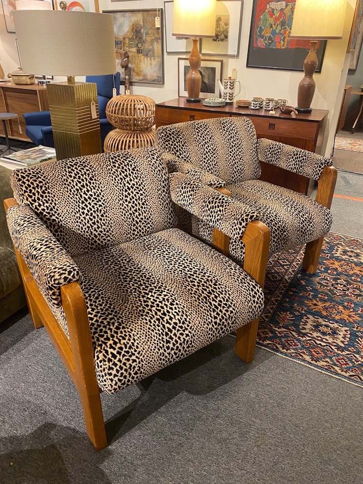 233 Pair of 1970s Animal Print Chairs