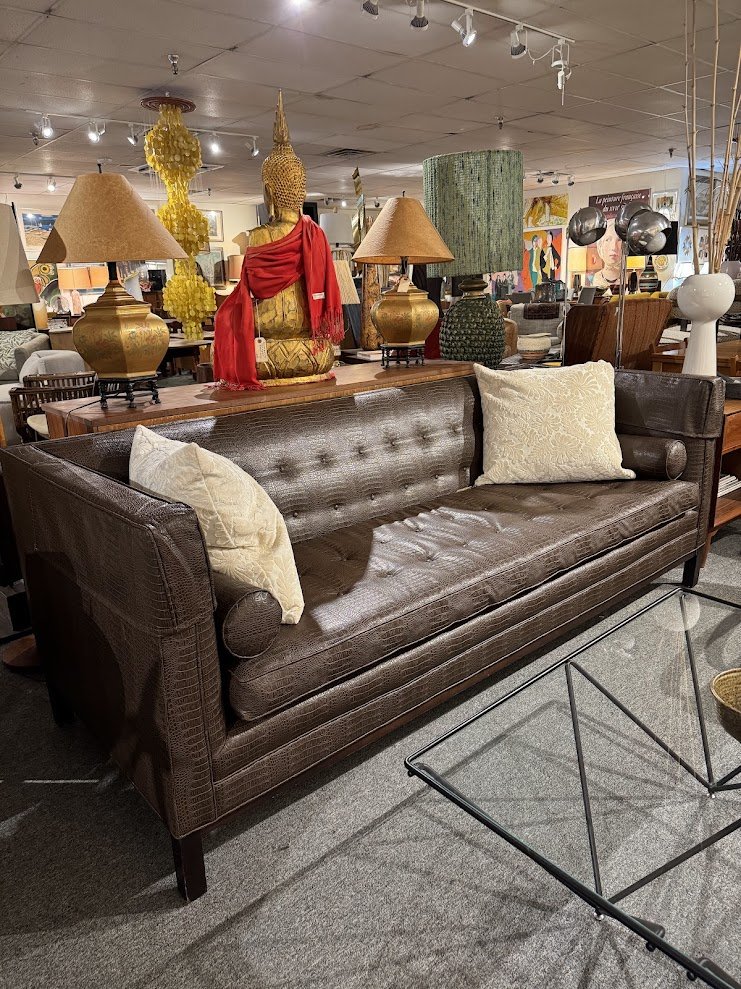 29 Jonathan Adler Lampert Faux Gator Tufted Sofa