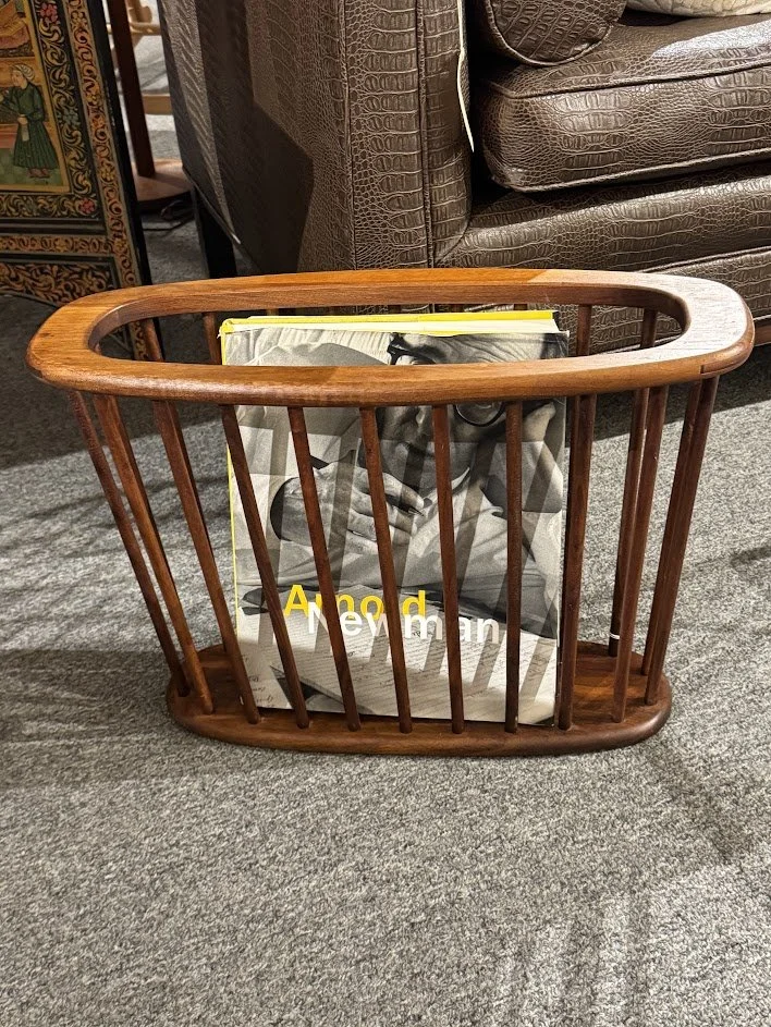 26 Arthur Umanoff Walnut Magazine Holder