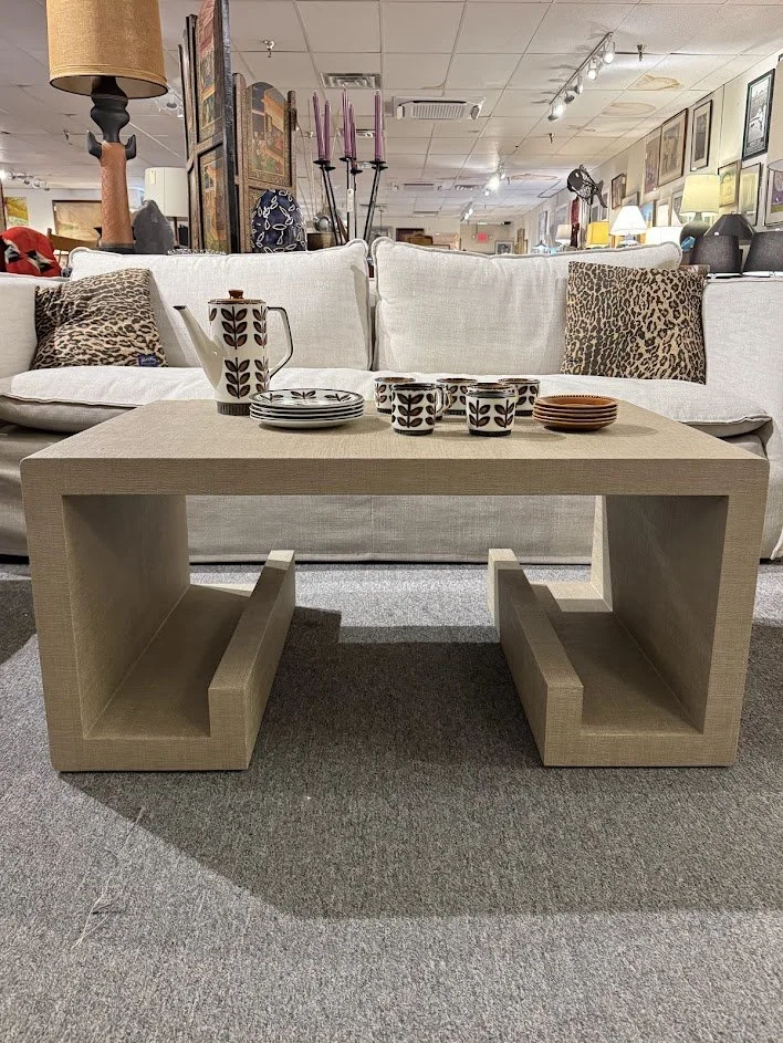 413 Contemp Linen Clad Coffee Table