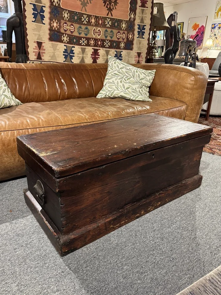 706 Early 19th c Pine Chest w interior drawers