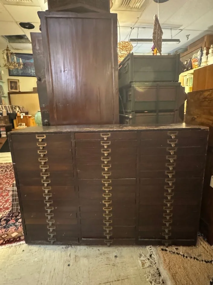 37 Antique Solid Wood Hardware Cabinet
