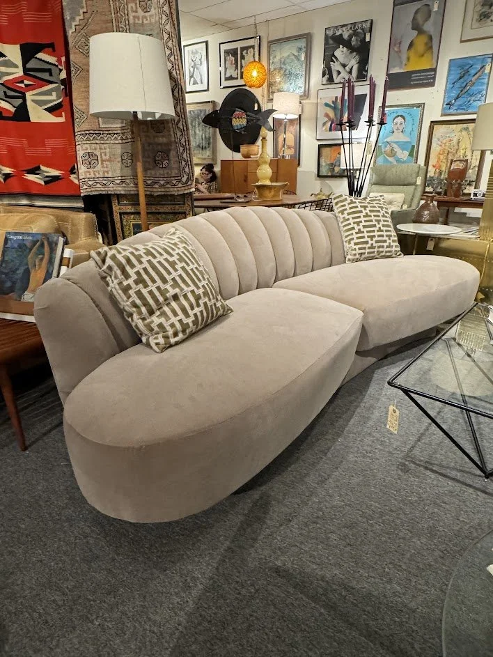93 Post Modern Curvy Sculptural Sofa