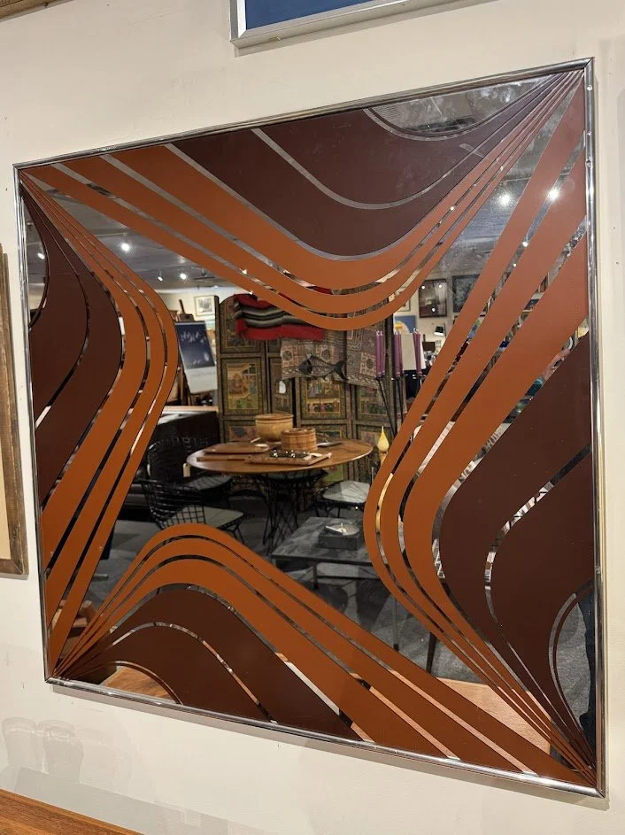 61 Vintage 1970s Turner Industries Graphic Mirror