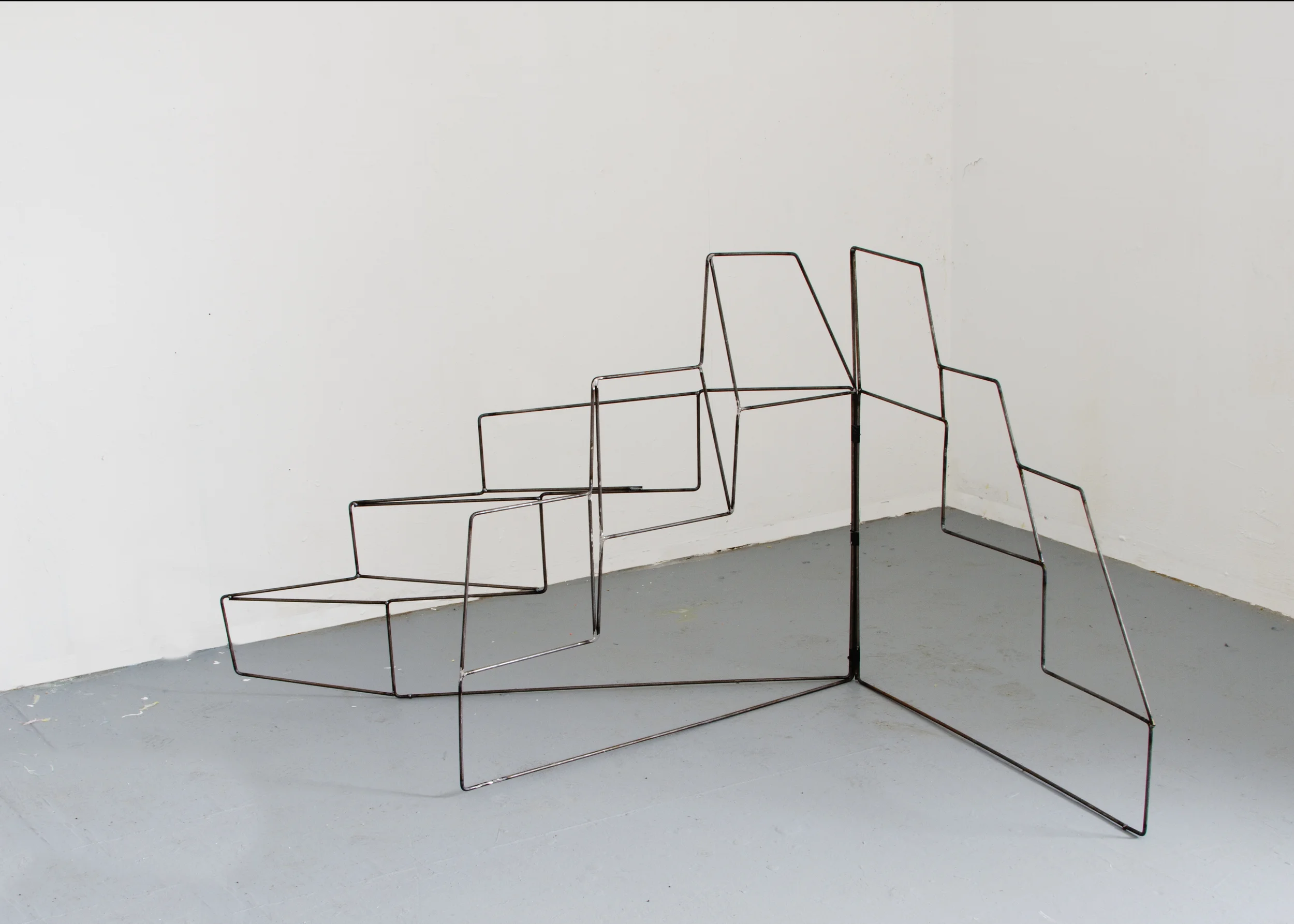 Three Large Men Stepped Into a Box Labelled Ghost, or Steps for Sol Lewitt