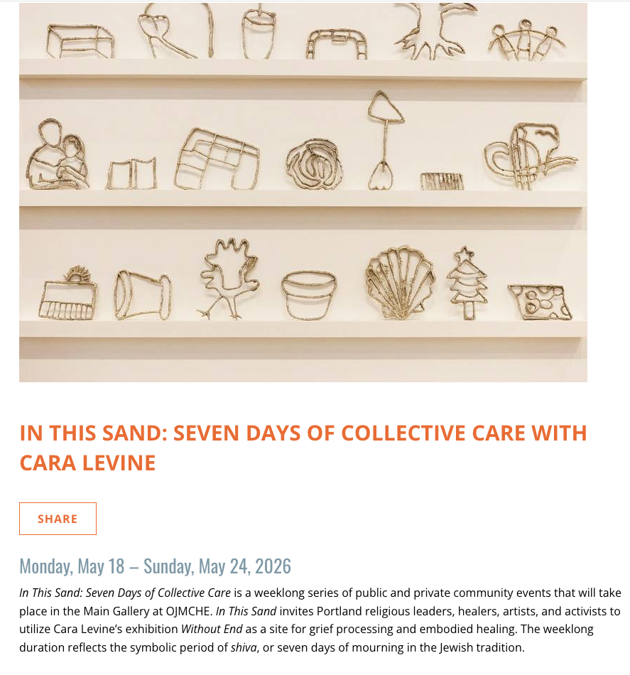 In This Sand: Seven Days of Collective Care, 2026