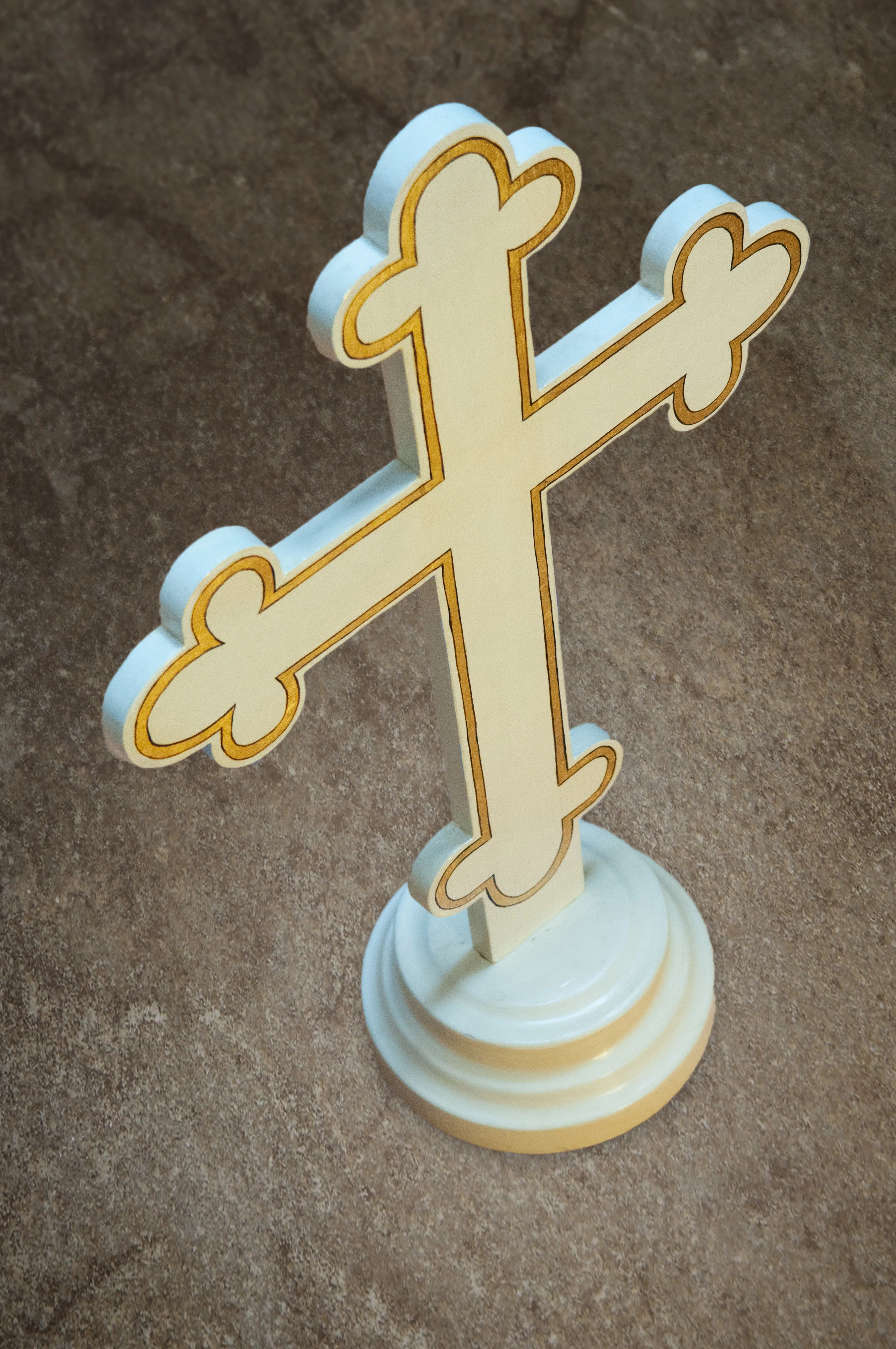 Wooden cross used in the Eastern Orthodox faith.