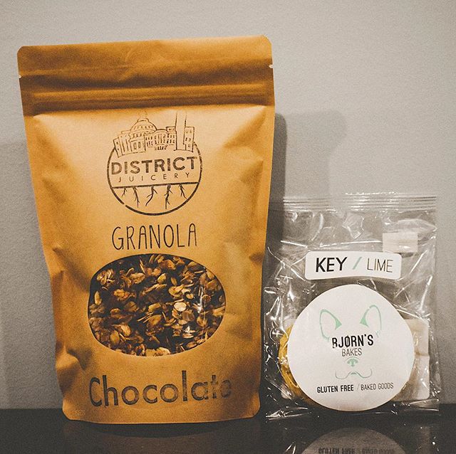 Now you can get your @districtjuicery granola AND your @bjornsbakes at @trifectobar in Clarksville Commons, MD!!