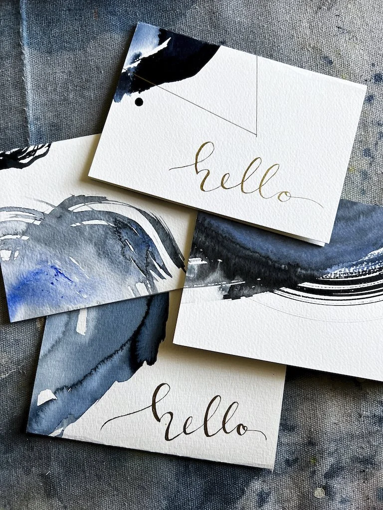 Handmade Large Stationery Set | with "hello"