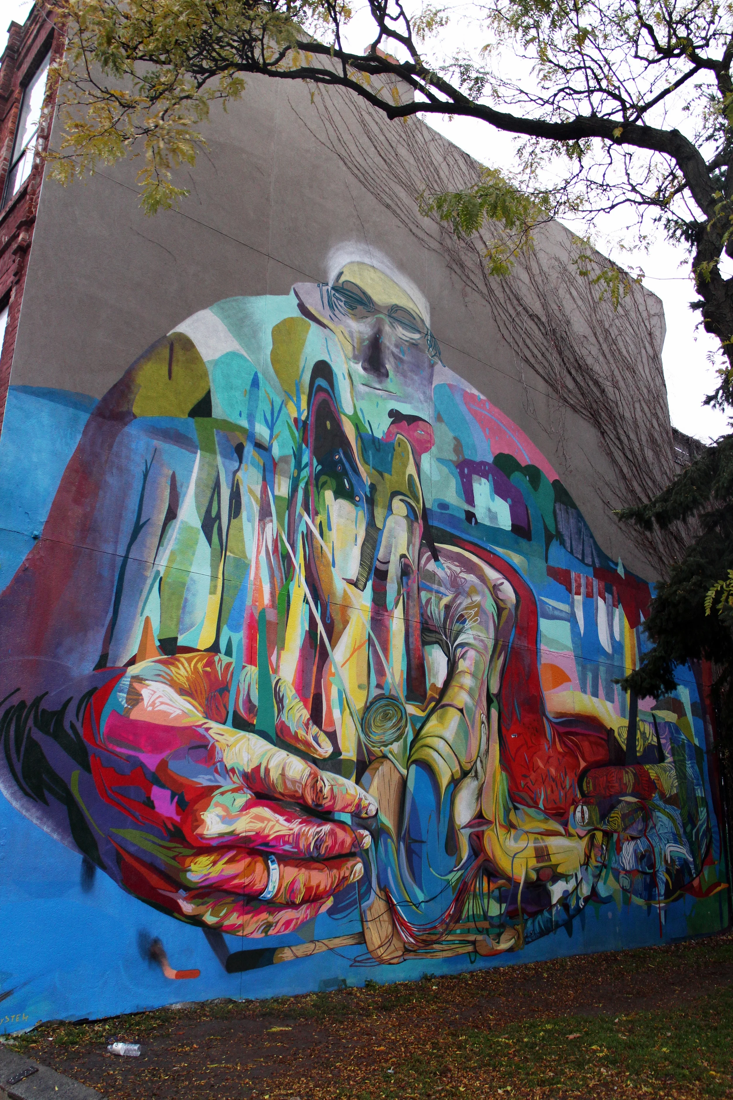 LERCH'S BLANK CANVAS, Trinity-Bellwoods Park, Toronto, ON, 2014 25x50', latex and spray paint