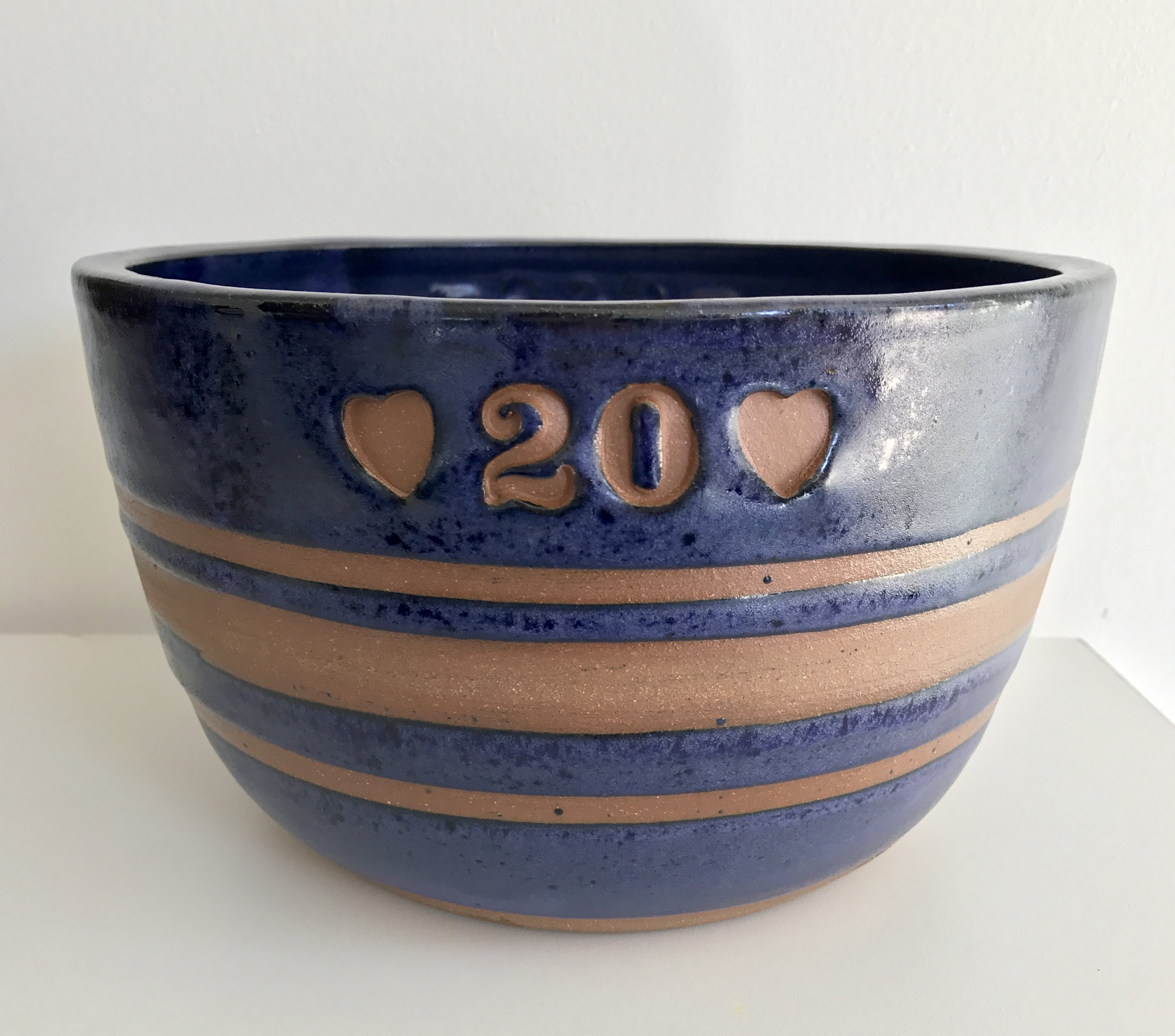 custom bowl in cobalt