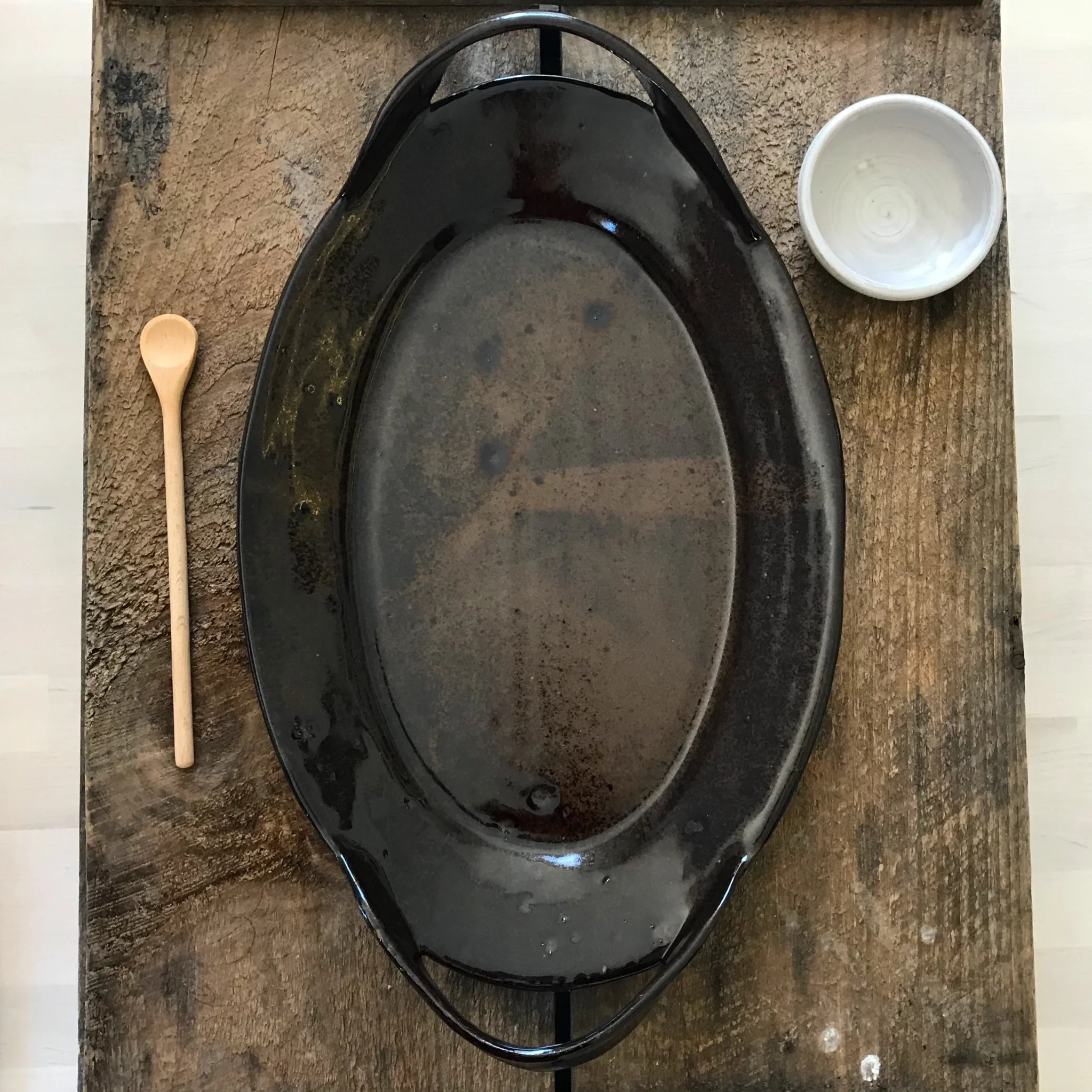 oval platter with handles — Lulu Ceramics