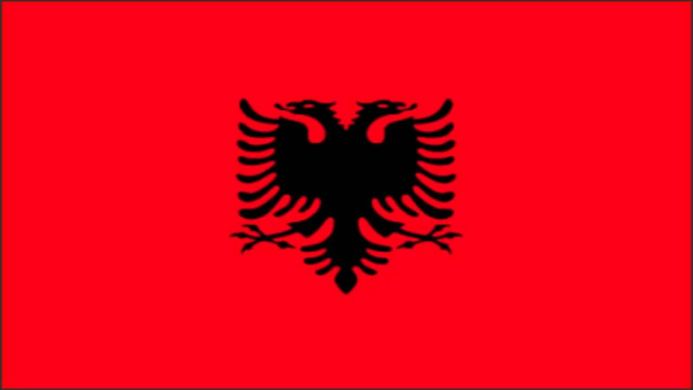 The Albanian national flag