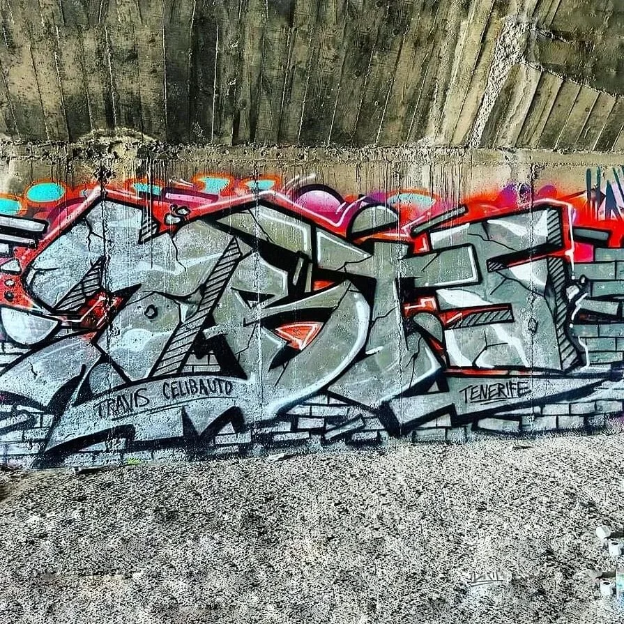 Crew reunion in Tenerife
.
.
.
.
.
.
#graffiti #graffs #spraycans #writing #sprayart #colors #chrome #graffphotography #graffitiart #graffitiwall&nbsp; #graffitiporn #mbts #modernbrutality #silver #urbangraffiti #urbanwalls  #graffitiworldwide