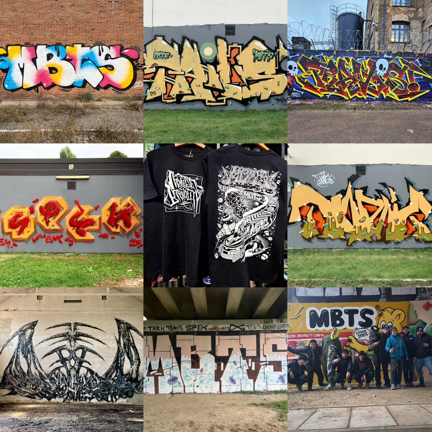 MBTS CREW BEST OF 2025
@dissenso.cognitivo @jurassic_tark @esseich.86 @travis_mbts @tails.in.the.details @luogo_comune_ @noostresssss 

.
.
.
.
.
.
.
.
.
#graffiti #graffs #modernbrutality #montanacans #bombingscience