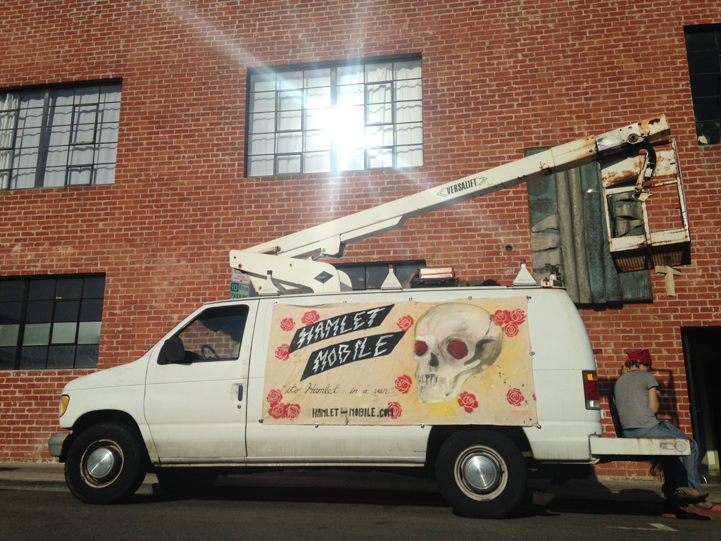 The Van! The production designer continued the type treatment I designed for the postcard on the side of the van.