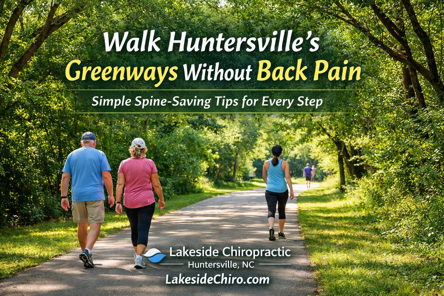 Walking Huntersville’s Greenways but Feeling Back Pain?