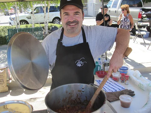 David Scheidt Cooking Chili in Tehachapi