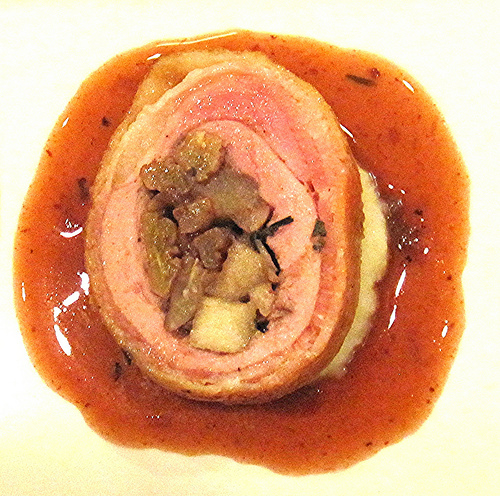 Chef Brett McKee Bacon wrapped Duck