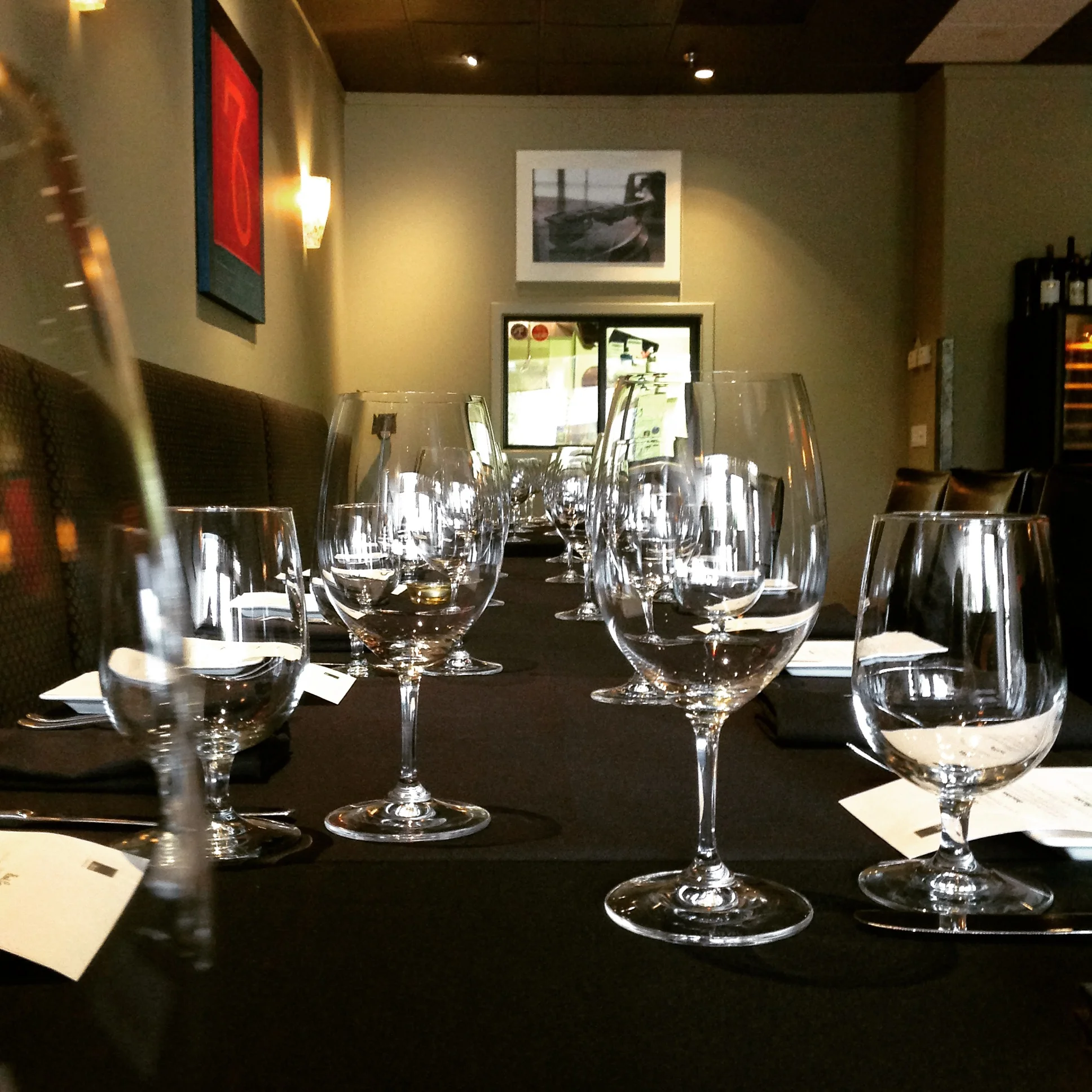 Pre-Wine Dinner Set-up in Fresno