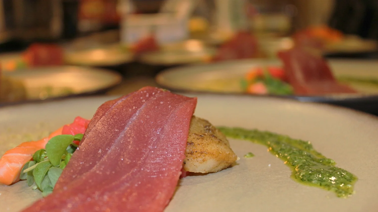 Crudo of Ahi, Salmon and Scallop