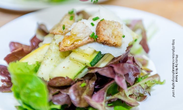 Wine dinner Meadway Farms salad