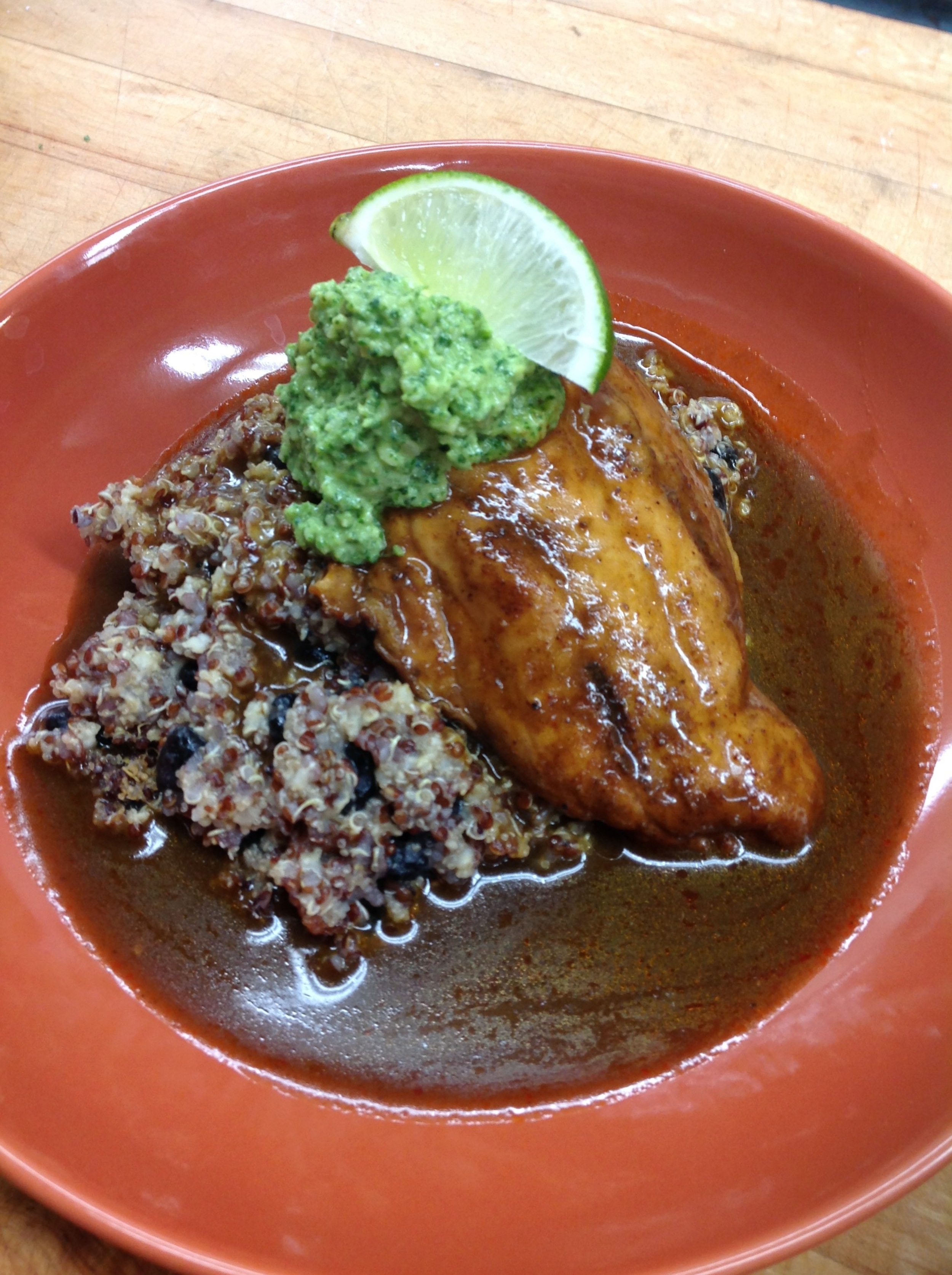 Slow roasted chicken with black beans