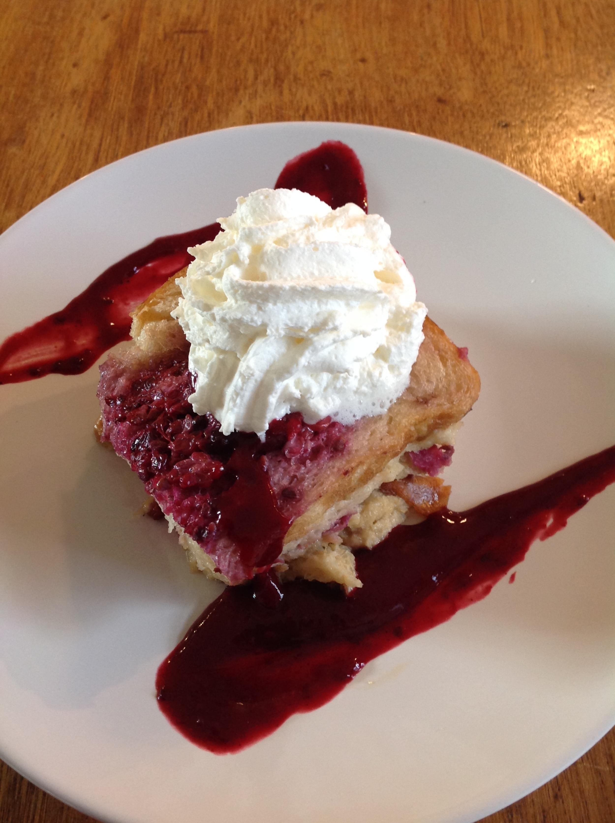 Berry bread pudding