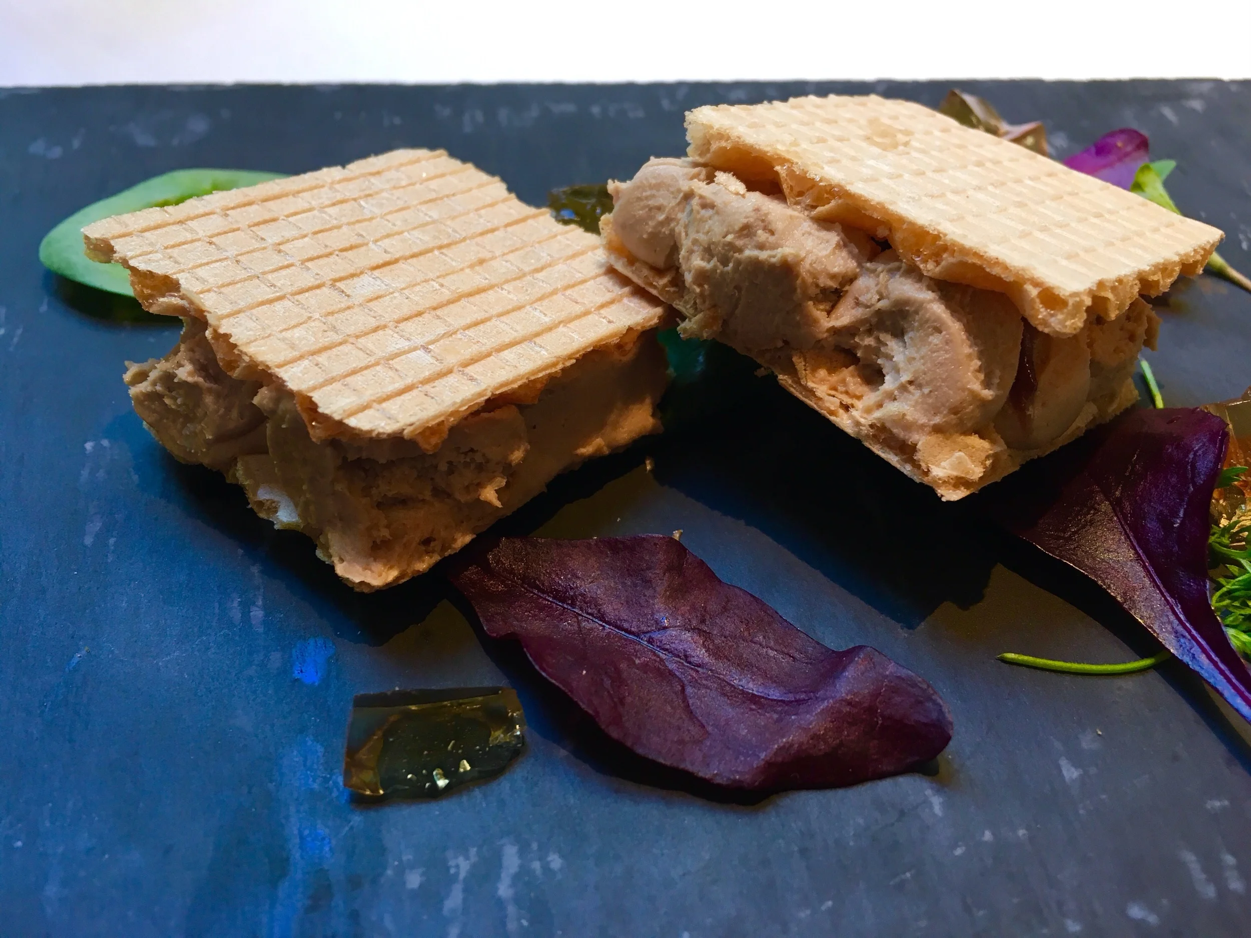 Pheasant pate cracker sandwich