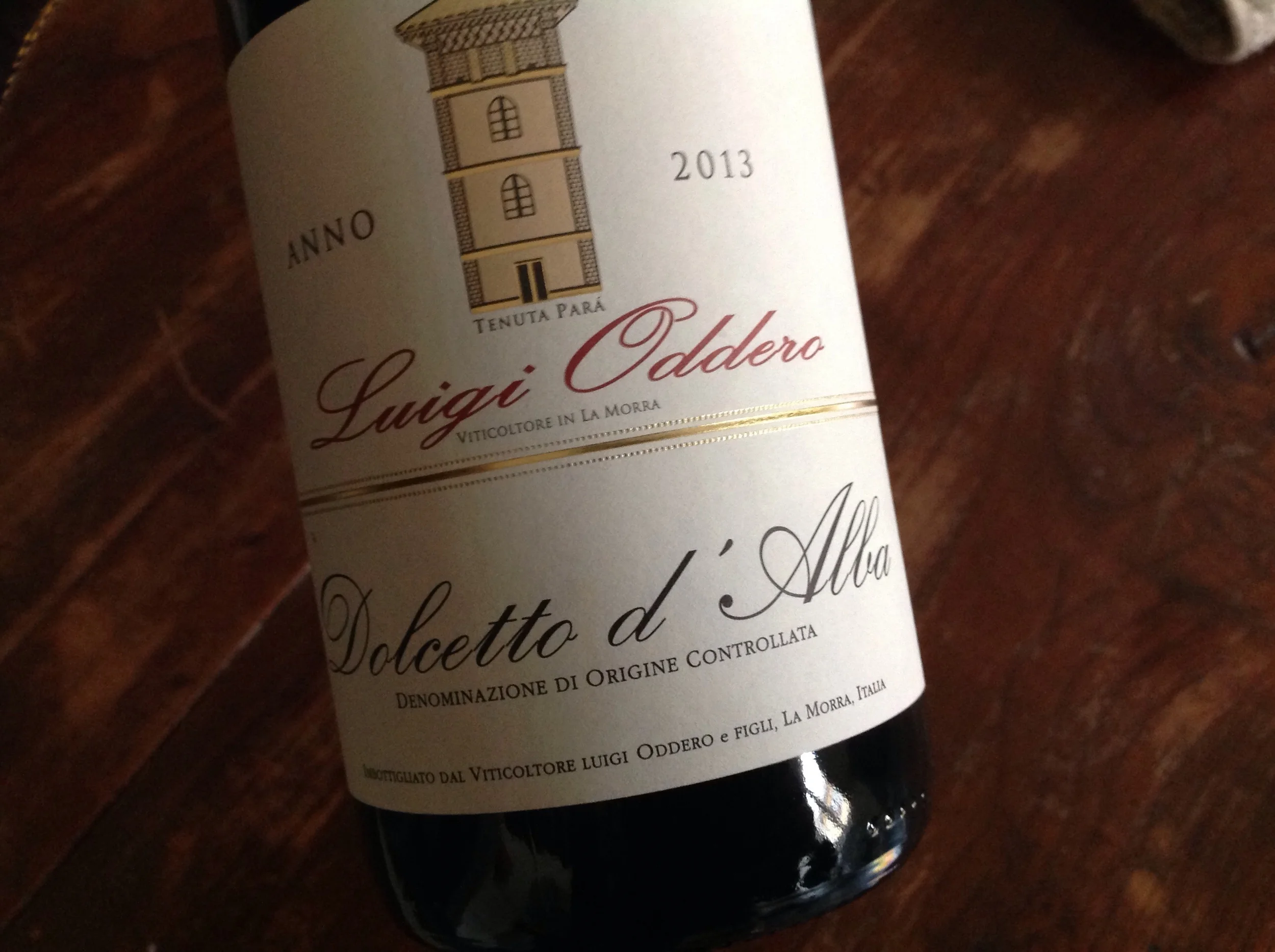 Dolcetto d'Alba. Easy drinker for the week.